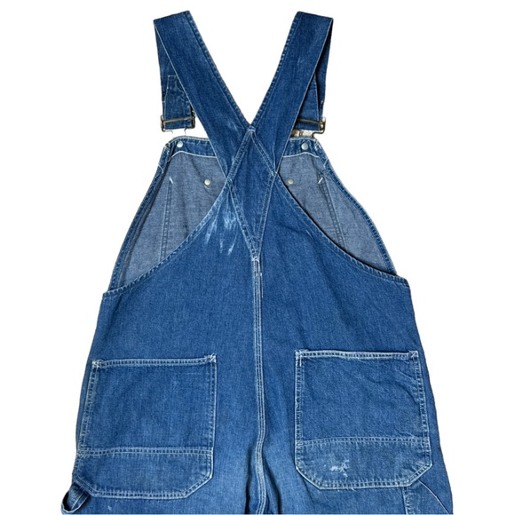 VINTAGE 50’S SEARS UNION MADE DENIM JEAN BIB UNISEX OVERALLS - Picture 9 of 11